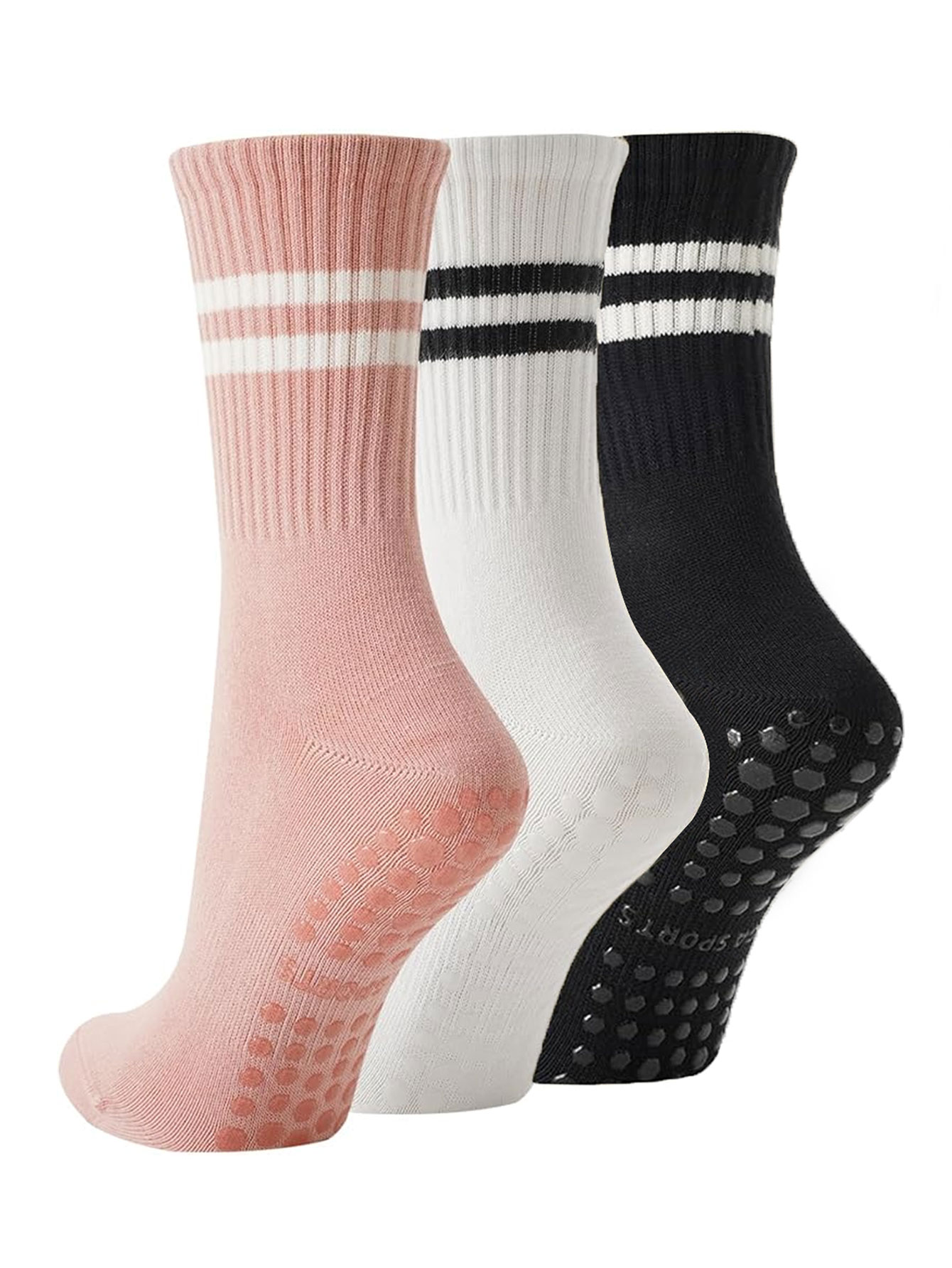 Grip Sock Yoga - 3 paar yogasokken, antislip professionele dames