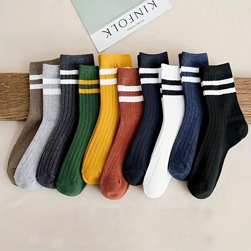 Cotton Crew Sock Pack - 5-pack nieuwigheidssokken voor heren – trendy
