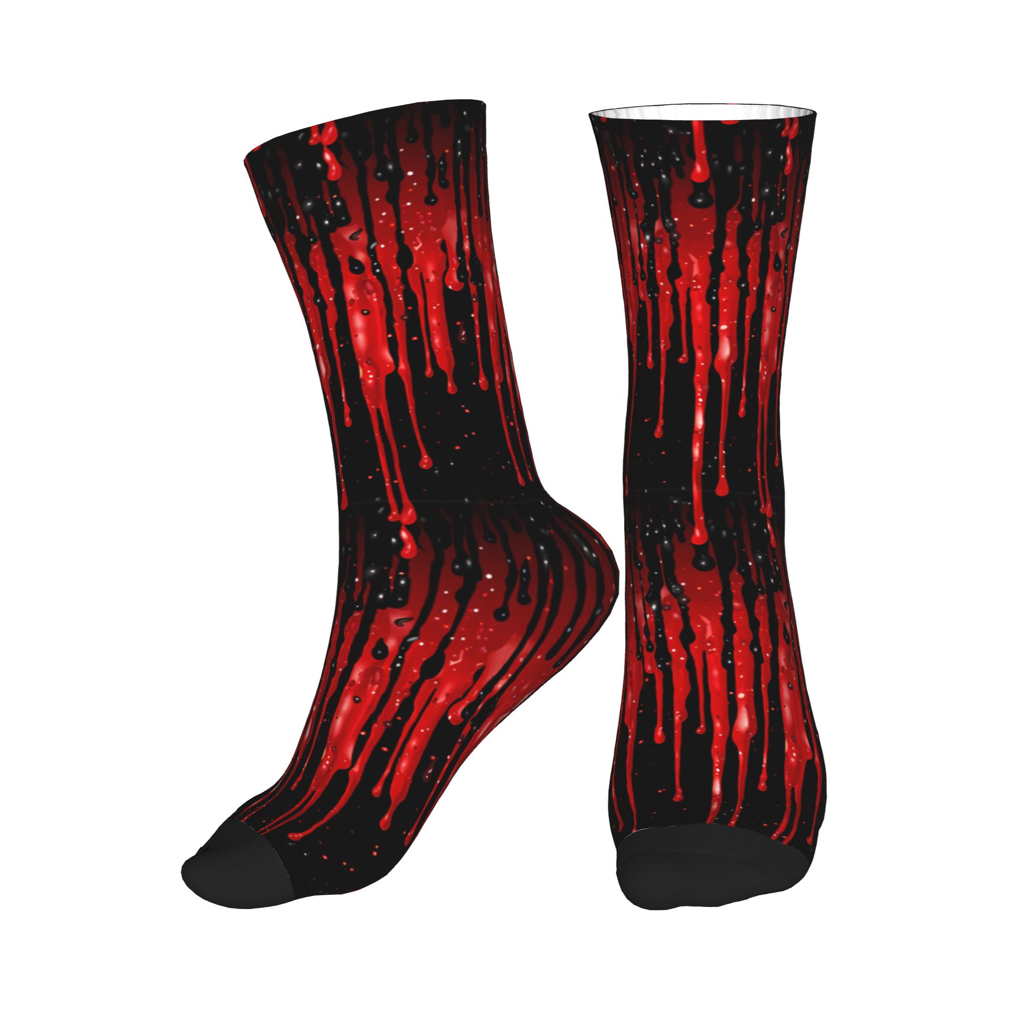 Druipende rode vloeistofpatroo - Dress Sock Men recensie en prijs